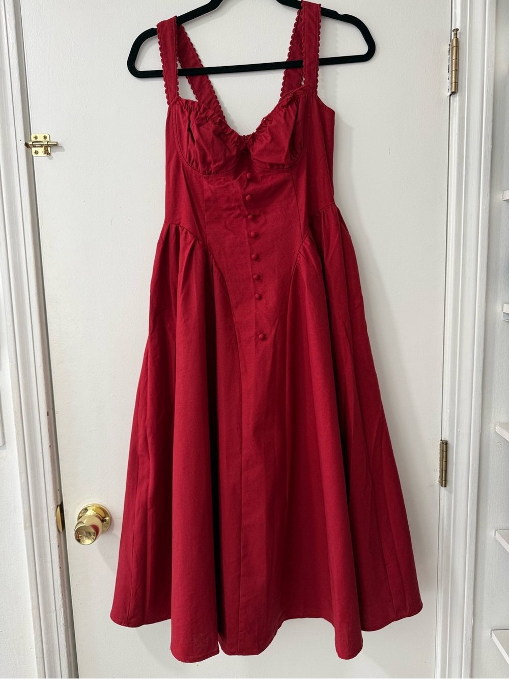 Cider Red Sleeveless Fit-and-Flare Womens Dress